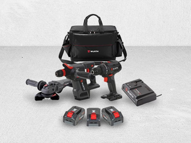 Kit d’outillages Würth utilisé par les professionnels des Sécuristes de France pour les travaux d’installation et de maintenance